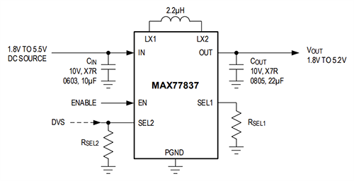 Application Circuit Diagram - Analog Devices / Maxim Integrated MAX77837 Evaluation Kit